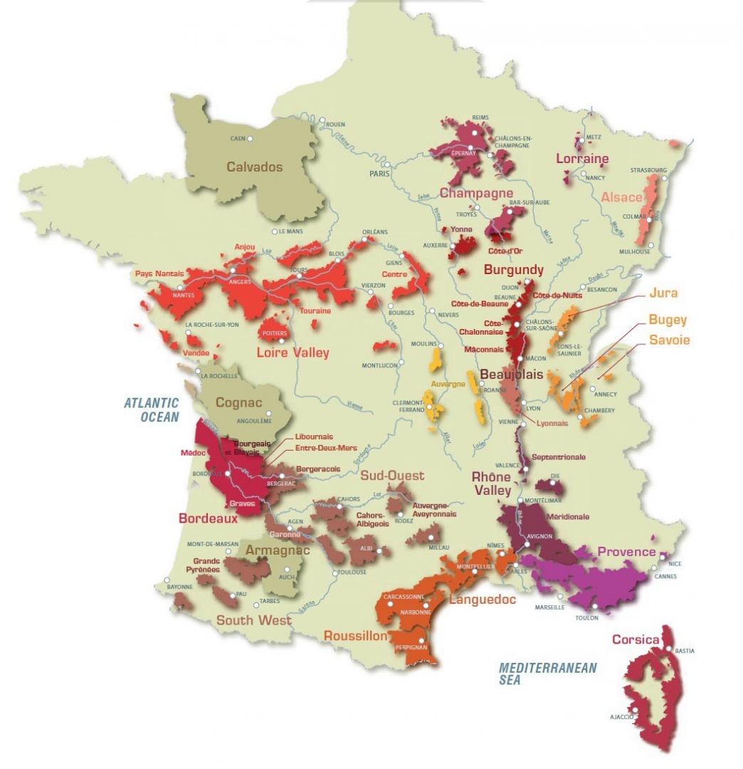 french wines map